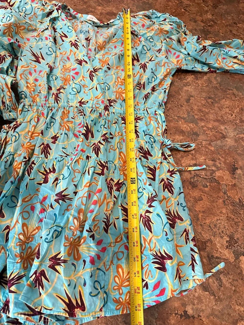 A.L.C. Sally Dress Grotto Multi Teal Paisley 8 - Picture 10 of 11